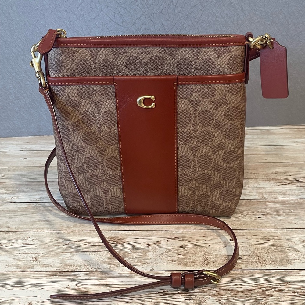 Coach Brown and Tan Crossbody Bag